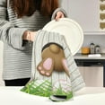 thumbnail image 2 of Funny Easter Bunny Bottom Kitchen Tea Towels Set of 1 Absorbent Hand Dish Towels, Eggs White Wooden Dishcloths Lint-Free 18x28 Inch Fast Drying for Cooking Baking Home Clean, 2 of 6