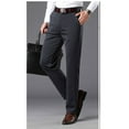 thumbnail image 5 of Xzbqbs Mens Classic Fit Dress Pants Casual Business Flat Front Straight Twill Formal Pants Wrinkle Free Expandable Waist Suit Pants, 5 of 6