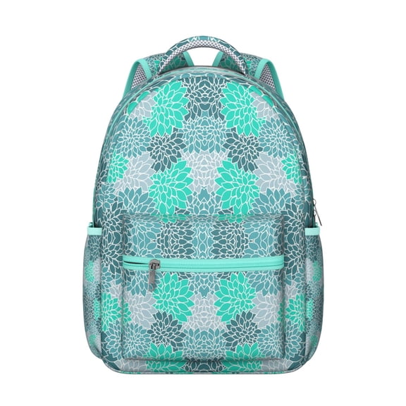 "Bohemian Campus Backpack - 17” Laptop Sleeve, Tribal Print, Water-Resistant Oxford Fabric, Large Capacity for School & Travel"