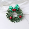 thumbnail image 4 of 10 Pieces Christmas Napkin Rings Holder Pine Cones Poinsettia Santa Hat Napkin Rings Decor for Christmas Thanksgiving Birthday Party Supplies (Wreath Style), 4 of 6