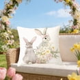 thumbnail image 2 of Easter Pillow Cover Home Easter Egg Rabbits Festival Decoration Cushion Cover for Easter Decor Garland Outdoor Indoor Party, 2 of 6