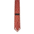 thumbnail image 3 of ROMARIO MANZINI White Flower on Coral Red PRINTED DESIGN TIE, 3 of 3
