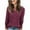 Red, variant on Wancir Women Casual Long Sleeve Sweaters Soft Loose Fit Cable Knit Pullover V Neck Oversized Tunic Sweater Tops