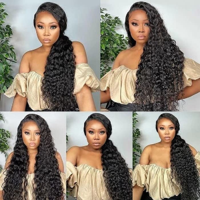 360 Lace Frontal Closure Brazilian Virgin Human Hair Water Wave 360 Fronal  For Black Women Natural Wave 360 Fronal Closure Wet And Wavy Curly Pre