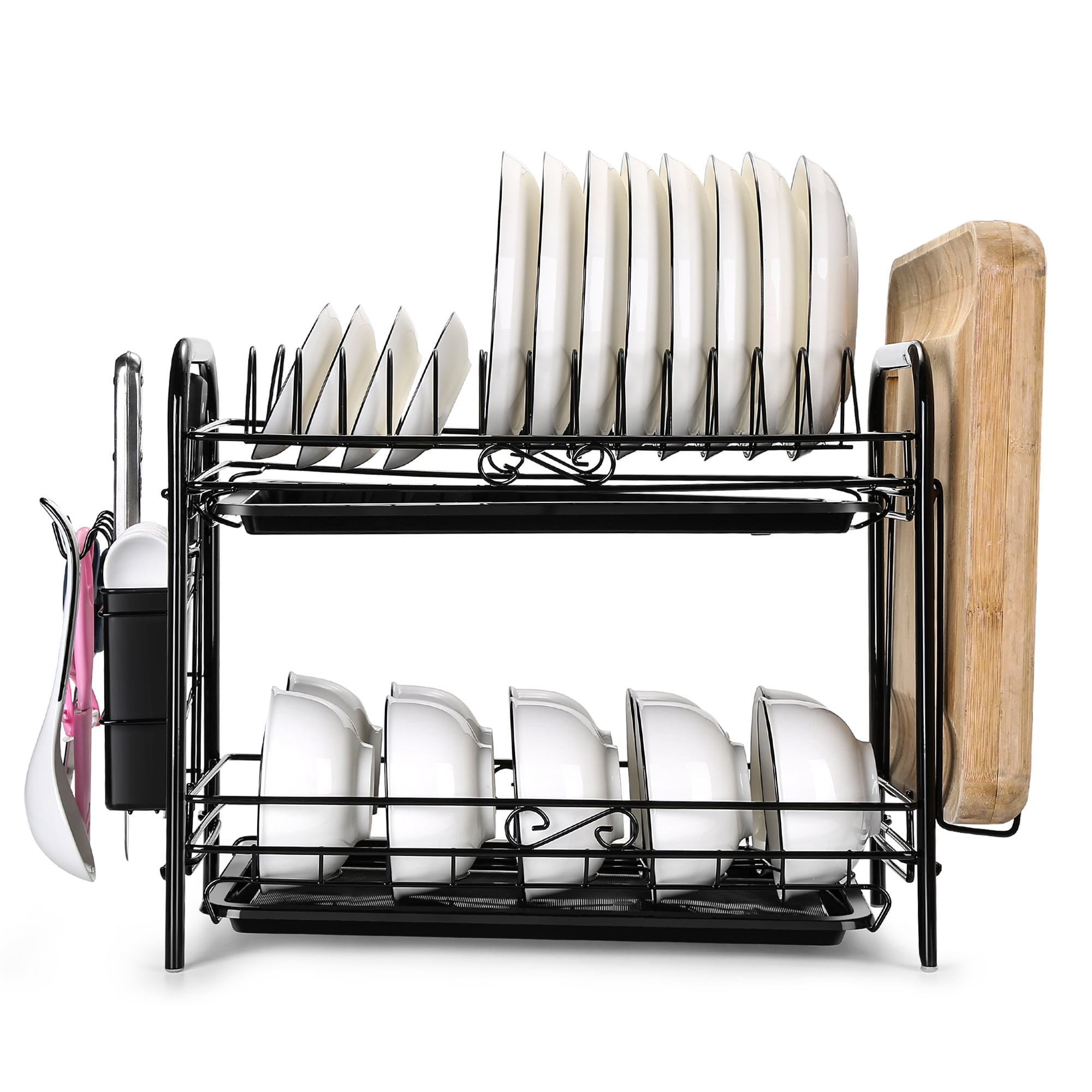 Cambond 2 Tier Metal Dish Drying Rack with Cup Holder