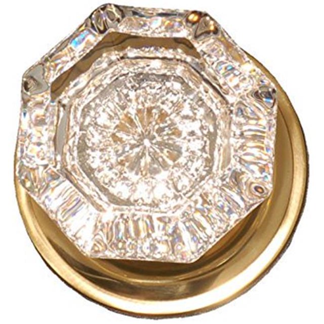 2.37 in. Netropol Rosette Passage Set, Polished Brass