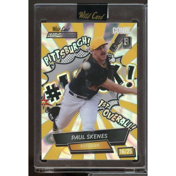 Pittsburgh Pirates ACSN-PS4 2024 Wildcard Alumination Paul Skenes Rookie #16/25
