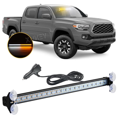 Universal Pickup Truck Windshield Strobe Car Emergency Strobe Light Flashing Warning Lamp Bar Amber White