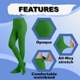 thumbnail image 4 of ORUYROP Women's Solid Colored Opaque Microfiber Footed Tights, 4 of 7