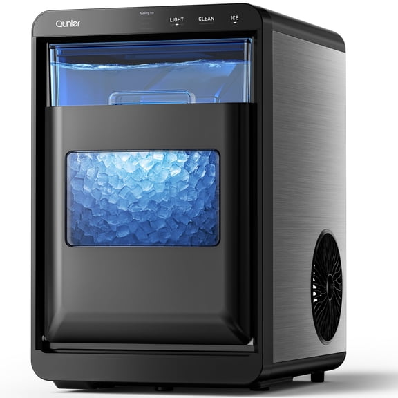 Qunler Nugget Ice Device, 44 lbs/Day, Black