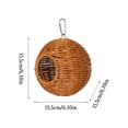 thumbnail image 3 of Parrot Nest Hanging Sleeping Cage, Bird Nest For Parrots Budgie Lovebird Conure, Indoor Outdoor Hanging Pet Bird House Nesting Box With Secure Hooks For Small Birds Parakeets, 3 of 6