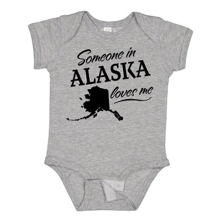 

Inktastic Someone in Alaska Loves Me Boys or Girls Baby Bodysuit