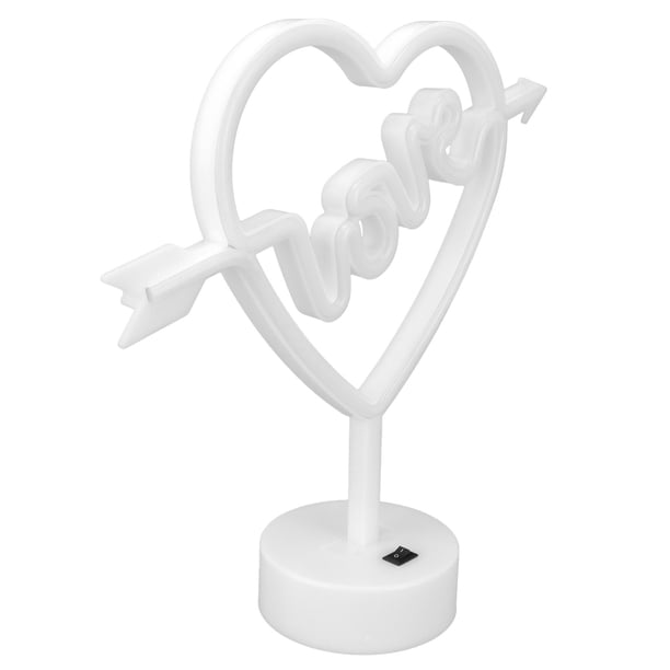 Luz nocturna, luz de neón en forma de corazón, lámpara de neón, luz LED, la mejor de su clase