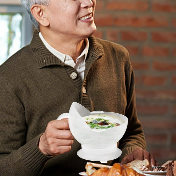 unbranded Bowl Para Personas Mayores Con Base De Succión Para Evitar Derrames Y Fácil Limpieza En Casa