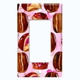 thumbnail image 2 of Metal Light Switch Wall Plate Outlet Cover (Coffee Mocha Candy Bean Toffee Swirl Pink Heart - Single Rocker), 2 of 2