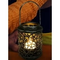 thumbnail image 5 of Wrought Iron Hand Hollow LED Candle Lantern Handcrafted Home Decor for Bedroom,Living Room,Study 4 Colors Available Hanging or Tabletop Use, 5 of 5