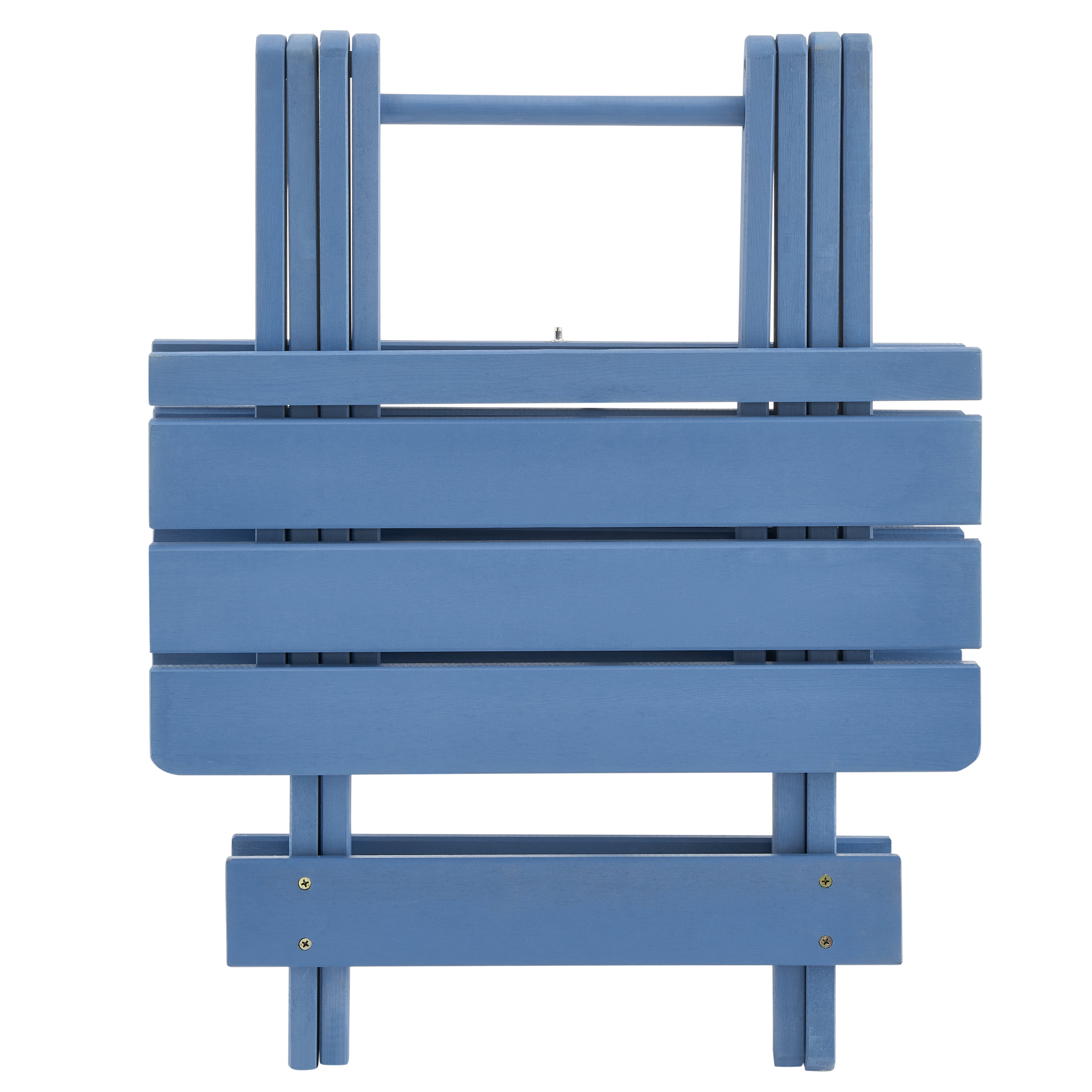 Folding Square Table,Portable Outdoor Solid Wood Table for Space-Saving,Patio,Blue