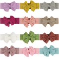 thumbnail image 1 of Baby Big Bow Soft Nylon Headbands Flower Print Nylon Turban Hairband Oversize Bunny Bow Headwrap Baby Girl Head Wrap AccessoriesPurple He Qiyong unisex, 1 of 1