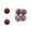Red-RD-home supplies, variant on MORESEC XUld Home 4-Piece 6cm Flocked Christmas Balls Ornament Set Red White Green Pink Orange Brown Black for Tree Christmas Gifts