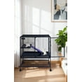 thumbnail image 4 of 64 inch 4 Tier Metal Small Animal Cage with Ramp and Hammock, Multi Level Pet Enclosure with Easy Clean Tray and Storage Shelf, Rolling Lockable for Ferret Chinchilla Rabbit Guinea Pig, Multiple Sizes, 4 of 8