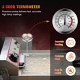 thumbnail image 2 of RUNROTOO 1Pack Silver Thermometer Meat Thermometer Stainless Steel Oil Temperature Detection Professional Chefs, 2 of 7