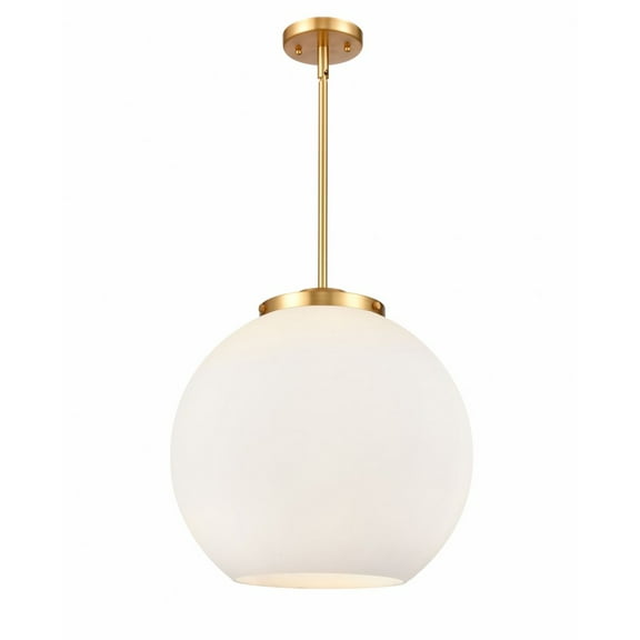 221-3S-SG-G121-16 Innovations Lighting Athens - 3 Light Pendant In Industrial Style-16.38 Inches Tall and 15.75 Inches Wide-Satin Gold Finish-Matte