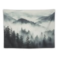 thumbnail image 5 of ONETECH  Misty Forest Tapestry Forest Trees with Mountain Tapestry Black and White Fantastic Fog Magical Tapestry 3D Vision Nature Landscape Tapestry for Bedroom Living Room Dorm, 5 of 7
