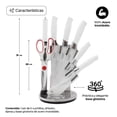 thumbnail image 4 of Juego De Cuchillos De Acero Inoxidable 8 Piezas Blanco, 4 of 6