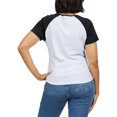 thumbnail image 5 of Women's WEAR by Erin Andrews White/Black Chicago White Sox Fitted Henley Raglan T-Shirt, 5 of 5
