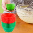 thumbnail image 4 of 12/24 Pcs Moule à Gâteau Empilable Résistant à la Chaleur Réutilisable Antiadhésif Rond pour Muffin Gâteau Dessert Cuisson pour Cuisine, 4 of 8