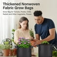 thumbnail image 7 of YSSOA 10-Pack 10 Gallon Grow Bags, Tomoato Plant Pots with Handles, Heavy Duty Nonwoven Fabric Gardening Planter for Vegetable, Fruits and Flowers, Black, 7 of 7