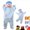 Blue with shoe, variant on Halloween Ghost Costume, Adorable White Ghost Dress with Flame Headpiece, Halloween Decoration Ghost Onesie Soft Breathable Fabric Performance Clothes - Trick-or-Treating