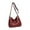Red, variant on Fashion Women Leather Shoulder Bag Vacation Shopping Bag Pouch Casual Travel Bag Brown