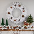 thumbnail image 3 of Pre-Lit White Pine Battery Operated Christmas Wreath - 36" - Multicolor LED Lights, 3 of 7