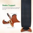 thumbnail image 3 of SEWCHICS 1Set Longboard Skateboard Organizer Wooden Rack Space Saving Stable Support Light Brown, 3 of 6