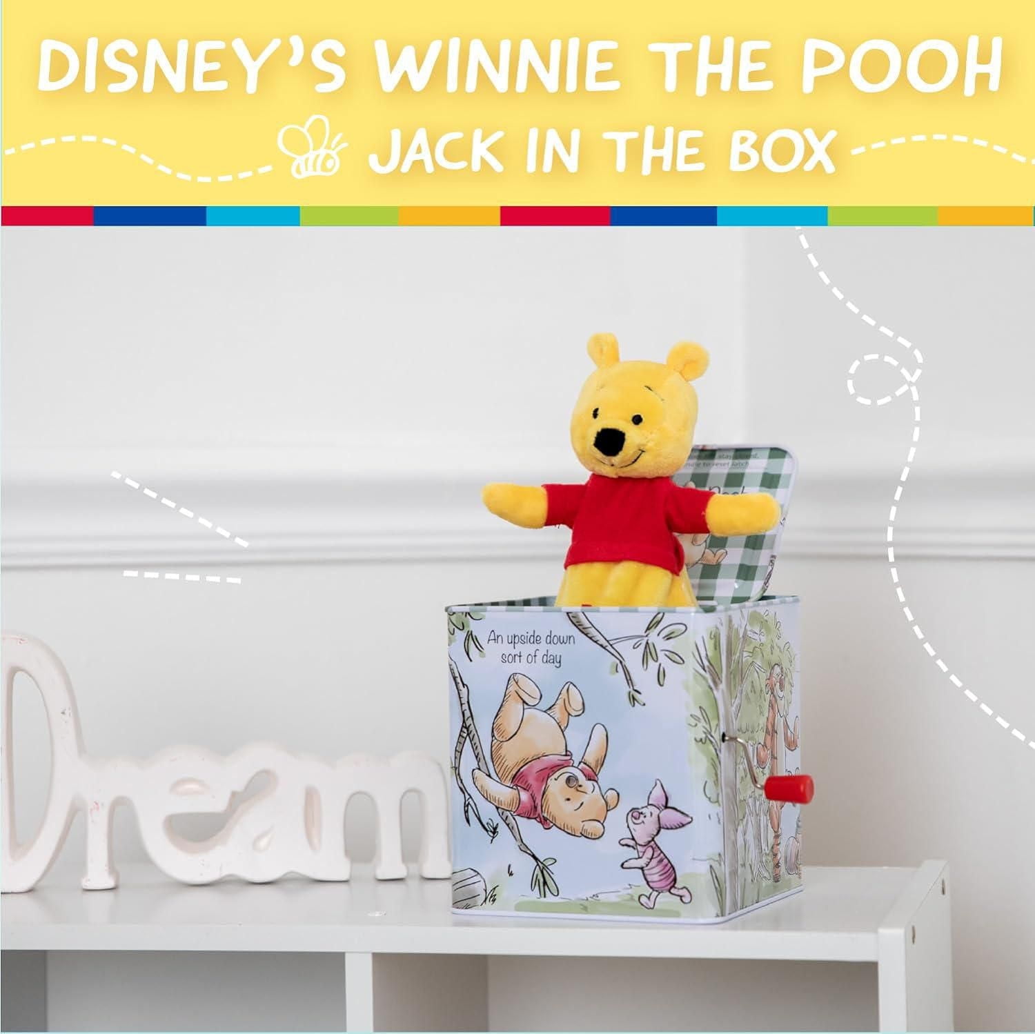 Kids Preferred Disney Baby Winnie The Pooh Jack-in-The-Box - Musical Toy for Babies Multi ,5.5"