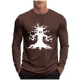 thumbnail image 2 of Blusas y camisas de manga larga y cuello redondo para hombre, moda informal, estampado, deportivas, de manga larga y cuello redondo, blusas, camisas, blusas para hombre, poliéster, 2 of 5