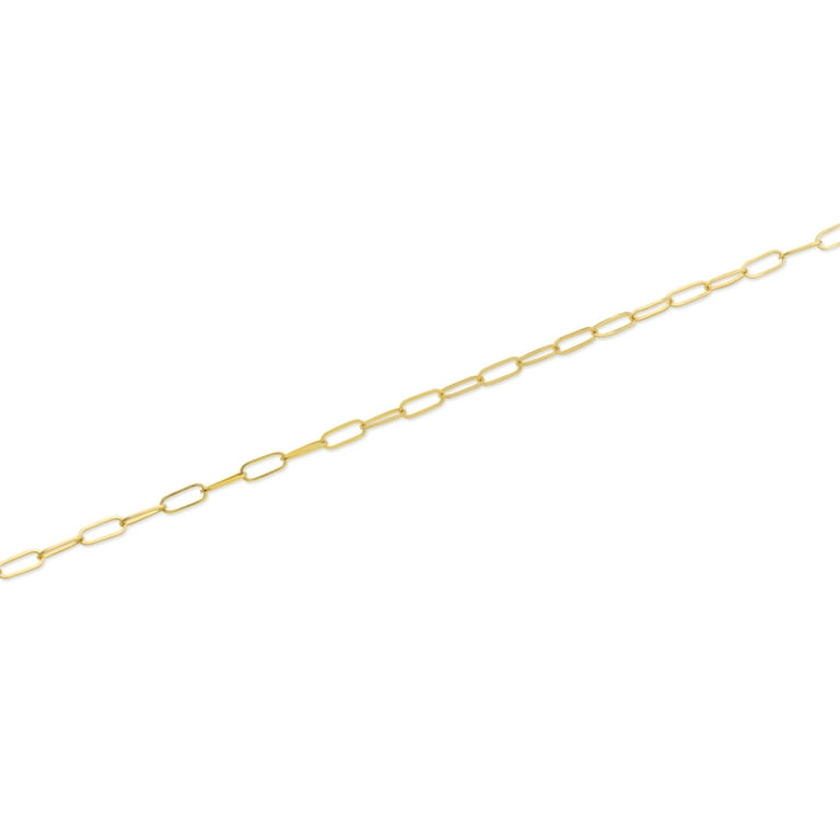 Women Paper Clip Paperclip Chain Necklace Choker Bracelet 14-24" Gold  Plated