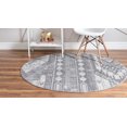 thumbnail image 3 of Rugs.com Oregon Collection Rug – 3 Ft Round Gray Low-Pile Rug Perfect For Kitchens, Dining Rooms, 3 of 9