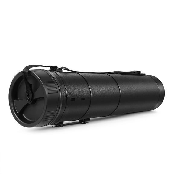 Poster, Art, Document Tube with Strap, Expandable Waterproof Plastic Container, Telescoping Cylindrical Storage Case, Portable Paper Holder for Draft Sketch Blueprint, 6.5 I.D. x 32-51.6 Inches