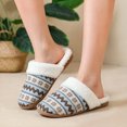 thumbnail image 2 of Womens Mens Slippers Fuzzy Lined Warm Cozy House Slipper Non Slip Memory Foam Winter House Shoes Indoor Outdoor Bedroom Lounge Shoe, 2 of 6