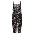 thumbnail image 4 of Mono informal suelto con estampado de tiras y bolsillos bonitos para mujer, 4 of 4