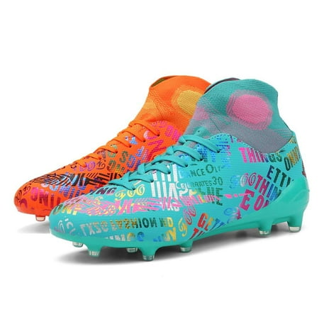 

Soccer Cleats Mens Soccer Shoes Boys Professional High-Top Football Boots Indoor Outdoor Competition Training Shoes Comfortable Turf Football Shoes
