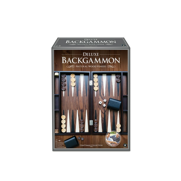 Merchant Ambassador Craftsman Deluxe Wood Backgammon Game Set 