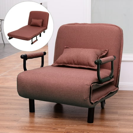 - Costway Sofa Bed Folding Arm Chair 29.5'' Width Convertible Sleeper Leisure Recliner New
