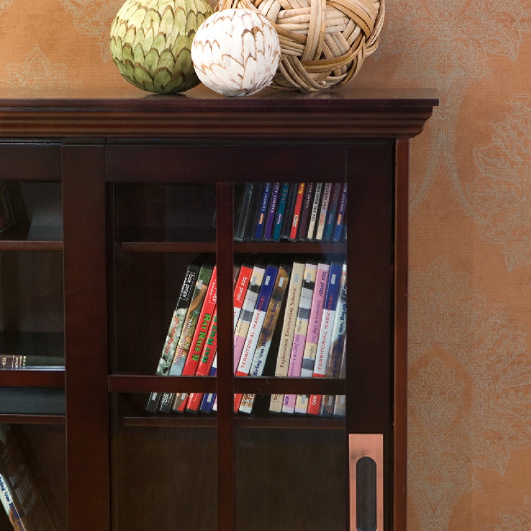 Southern Enterprises Tavares Sliding Door Media Cabinet Espresso