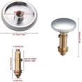thumbnail image 2 of Universal Pop Up Sink Plug 38mm, Chrome Pop Up Click Clack Drain Stopper For Kitchen Bathroom, 2 of 5