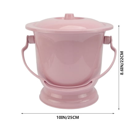 

Etereauty 1PC Thickened Handheld Spittoon with Lid Home Urine Bucket Practical Chamber Pot