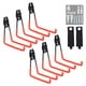 thumbnail image 1 of Ganchos de garaje Montaje en pared Ganchos de garaje Utilidad Ganchos de almacenamiento de garaje Ganchos para herramientas con 2 correas, Naranja 6 Paquete, 1 of 6
