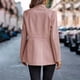 thumbnail image 4 of Blazer para mujer, chaqueta con mangas fruncidas 3/4, chaqueta de oficina para negocios, traje deportivo, gabardina, 4 of 6